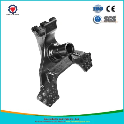  Cina OEM Foundry One-Stop Service Custom ghisa a sabbia/acciaio/lega pesante Componenti per autocarri/rimorchi per impieghi gravosi staffa sospensione paraurti/albero di bilanciamento