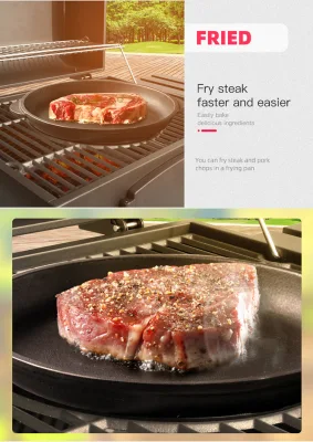 Griglia per affumicatori per impieghi pesanti in acciaio metallico per carrello barbecue Griglie barbecue al carbone con tavolo laterale Doble