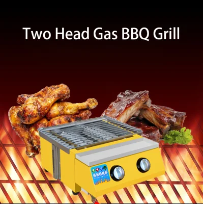 Nuovo gas propano commerciale barbecue cucina attrezzatura acciaio inox smokeless Griglia da tavolo naturale