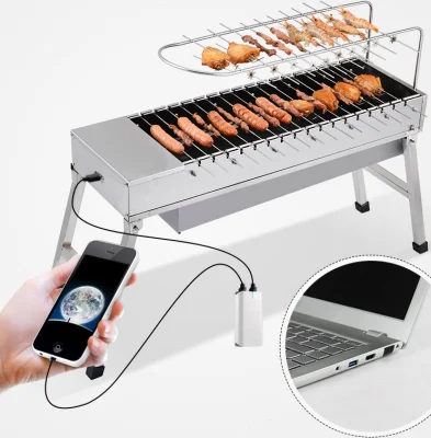  Acciaio inossidabile di nuovo stile che gira le griglie del BBQ