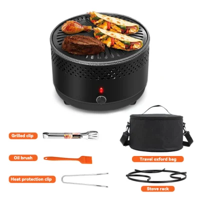 Mini ventola multifunzionale a batteria portatile barbecue Grill tavolo coreano Barbecue Charcoal smokeless Grill con borsa da viaggio