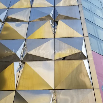  Rivestimento esterno a cortina in acciaio inox personalizzato