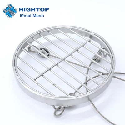  Appicciamento portatile senza avambraccio Camping treppiede Grill barbecue in acciaio inox Hanging Griglia barbecue con corda o catena