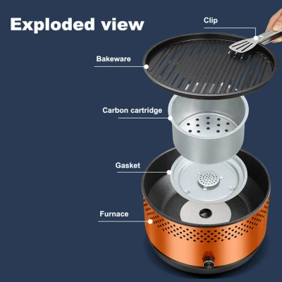  Grill per barbecue in carbone pieghevole portatile in vendita a caldo con Borsa da viaggio