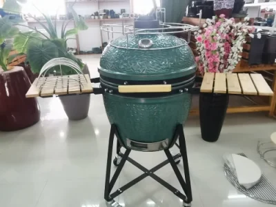  Durevole Kamado Grill da 24 pollici all&prime;aperto, griglia per barbecue in ceramica e carbone