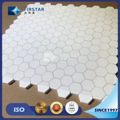  95% alluminio ad alta purezza Ceramica Mosaico esagonale usura tappetini Per fresa a sfera