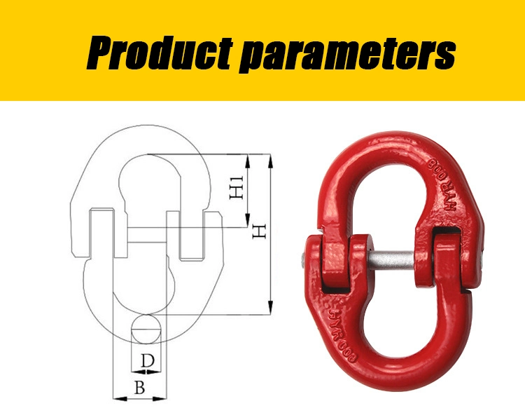 OEM Grade 80 Forged Heavy Lifting Alloy Steel Connecting Link for Chains