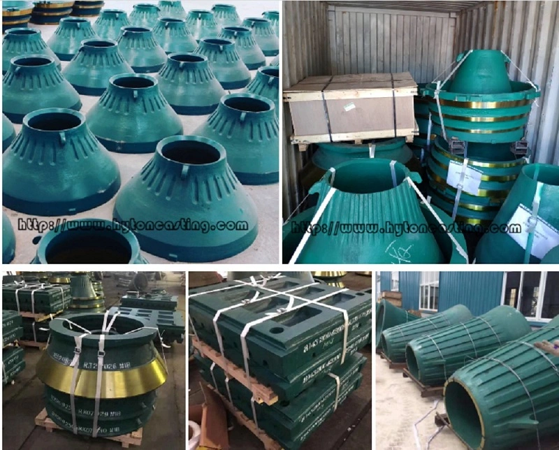 Mn18cr2 Manganese Steel Mantle and Concave Castings Suit HP200 Cone Crusher Spare Wear Parts