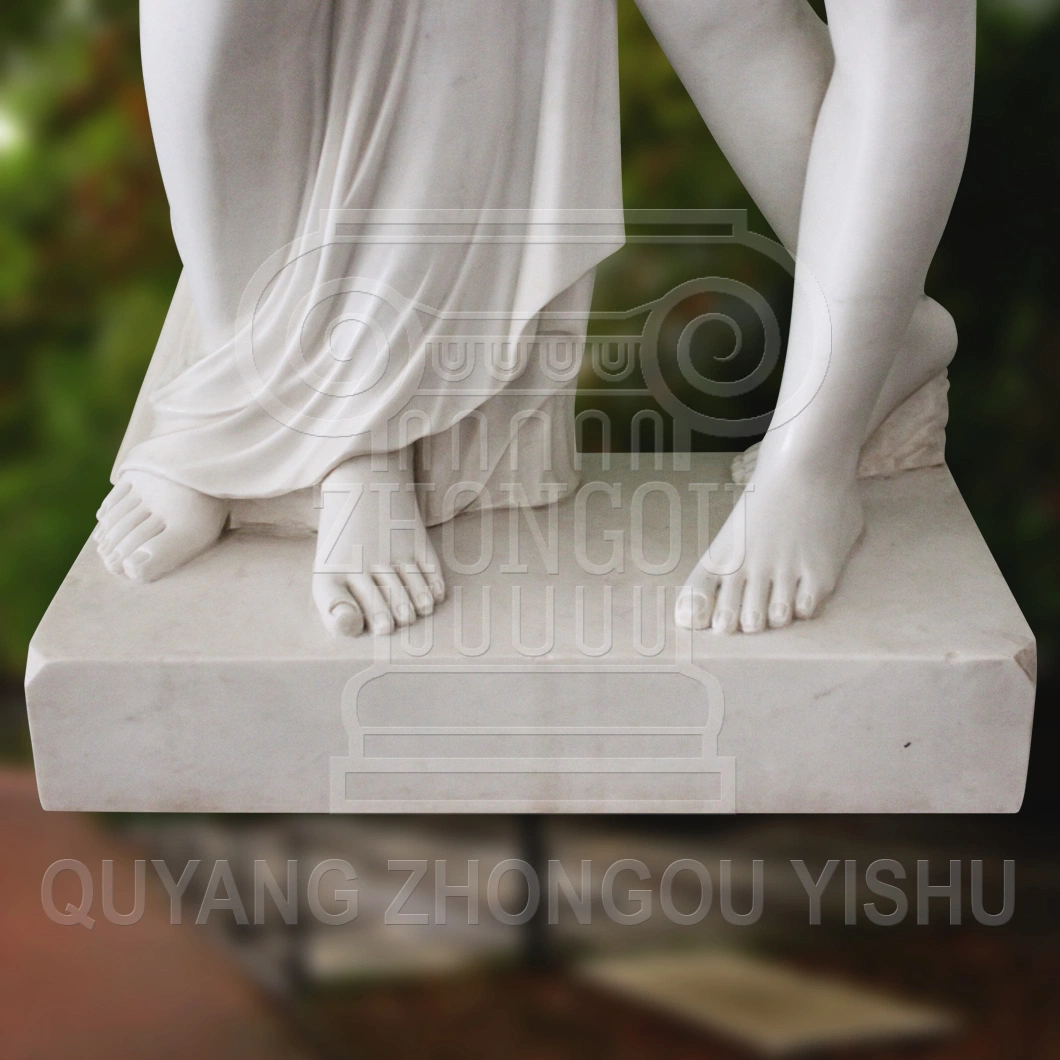 Grateful Stone Granite Marble Statue Garden Decoration White Figure Sculpture