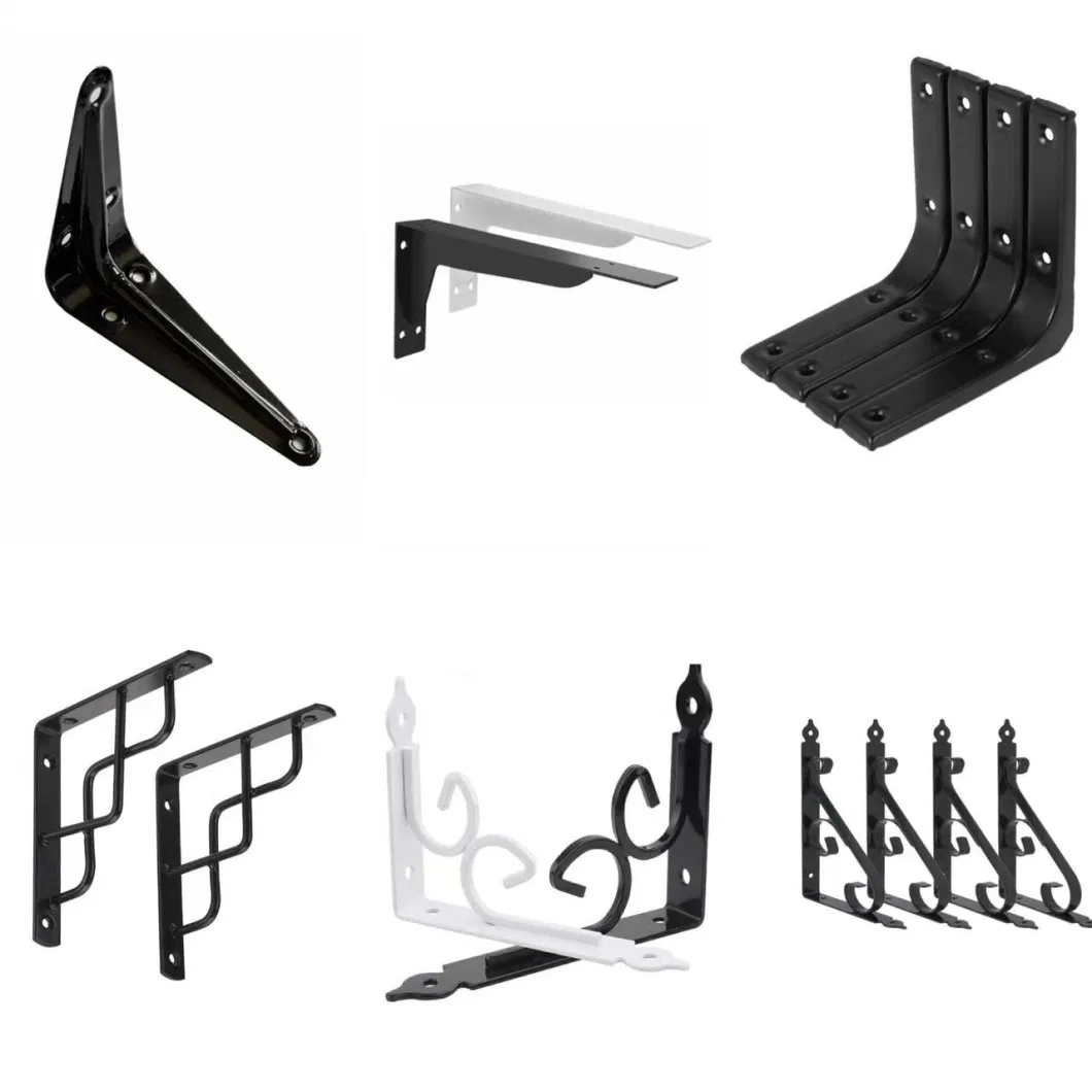 X Bracket Heavy Duty Shelving Hardware Iron Metal Scaffold Black Wall Floating Shelf Brackets Hidden Furniture Hardware, Furniture Accessories