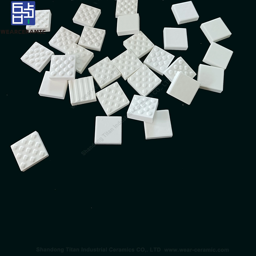 High Alumina Content Abrasive Resistant Industrial Ceramic Lining Pieces