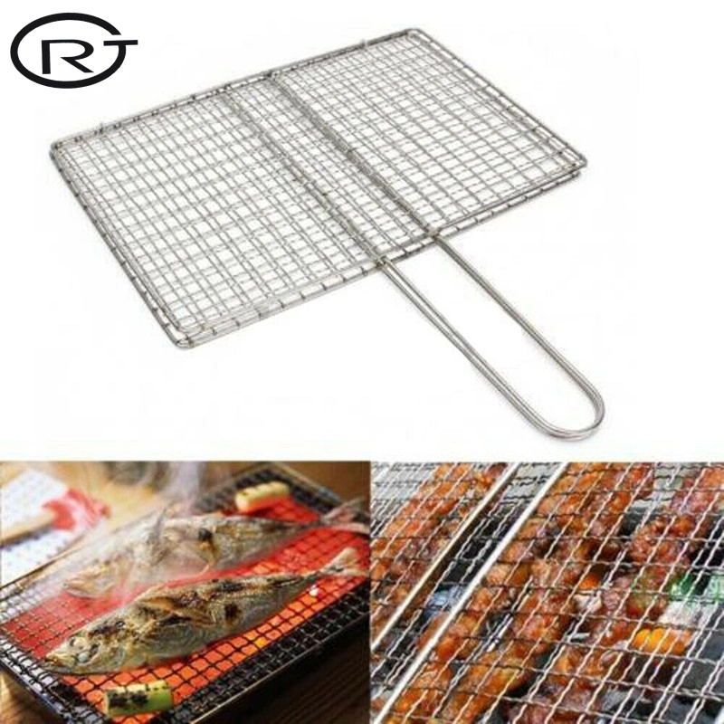 Round Barbecue Grill Net Mesh 304 Stainless Steel Wire Oven Grill