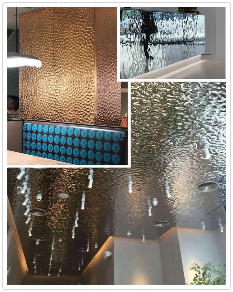 Hammered Metal Sheet Stainless Steel Sheet Cladding for Wall Claading or Ceiling Panel