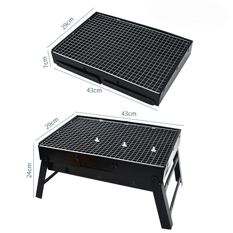 Stainless Steel BBQ Grill Folding Portable Barbecue Charcoal Grill for Picnic