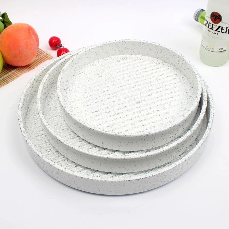 Japanese Style Round Plastic Grill Plate for BBQ Hot Pot