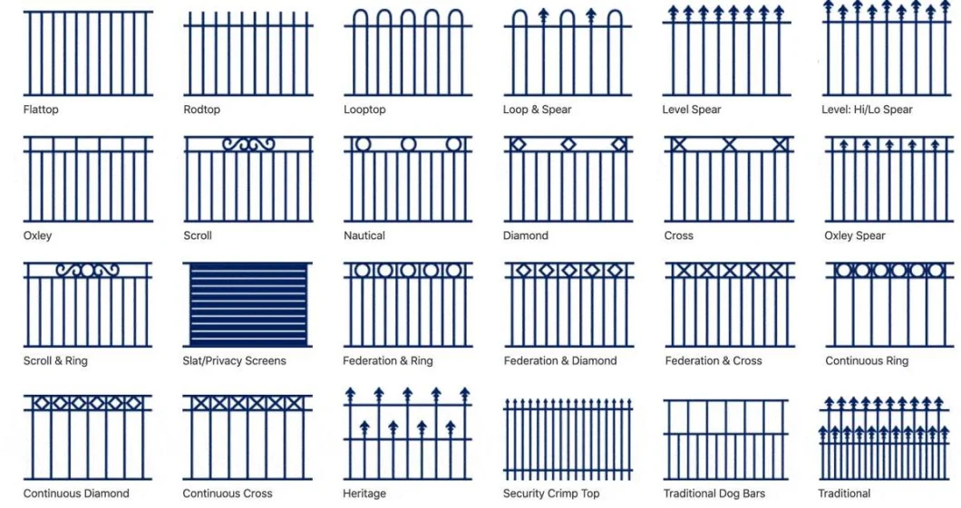 Stainless Steel Aluminum Tubular Fence Steel Railing Decorative Fencing Garden Fence Hot Selling Aluminium Garden Edging Main Door Grill Design Fencing Netting