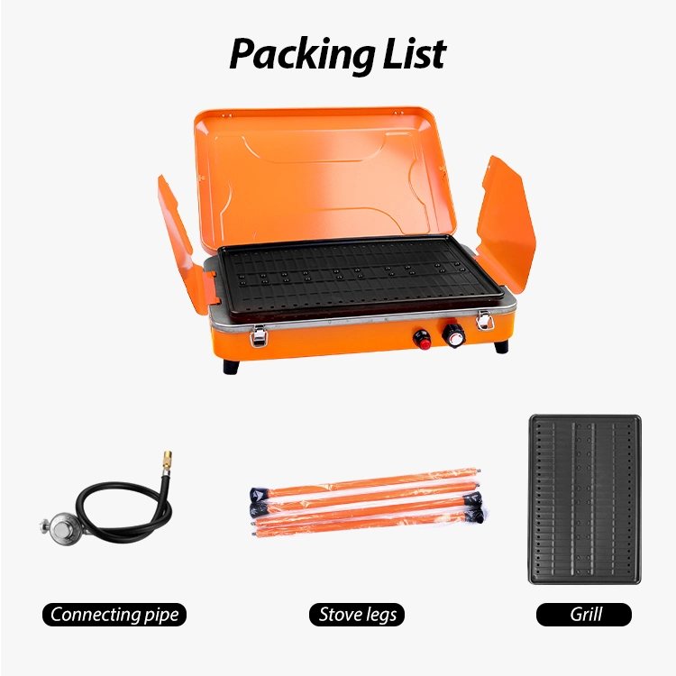 Kinggear Barbecue Grill Foldable Electric Gas BBQ Grill for Camping Picnic Travel