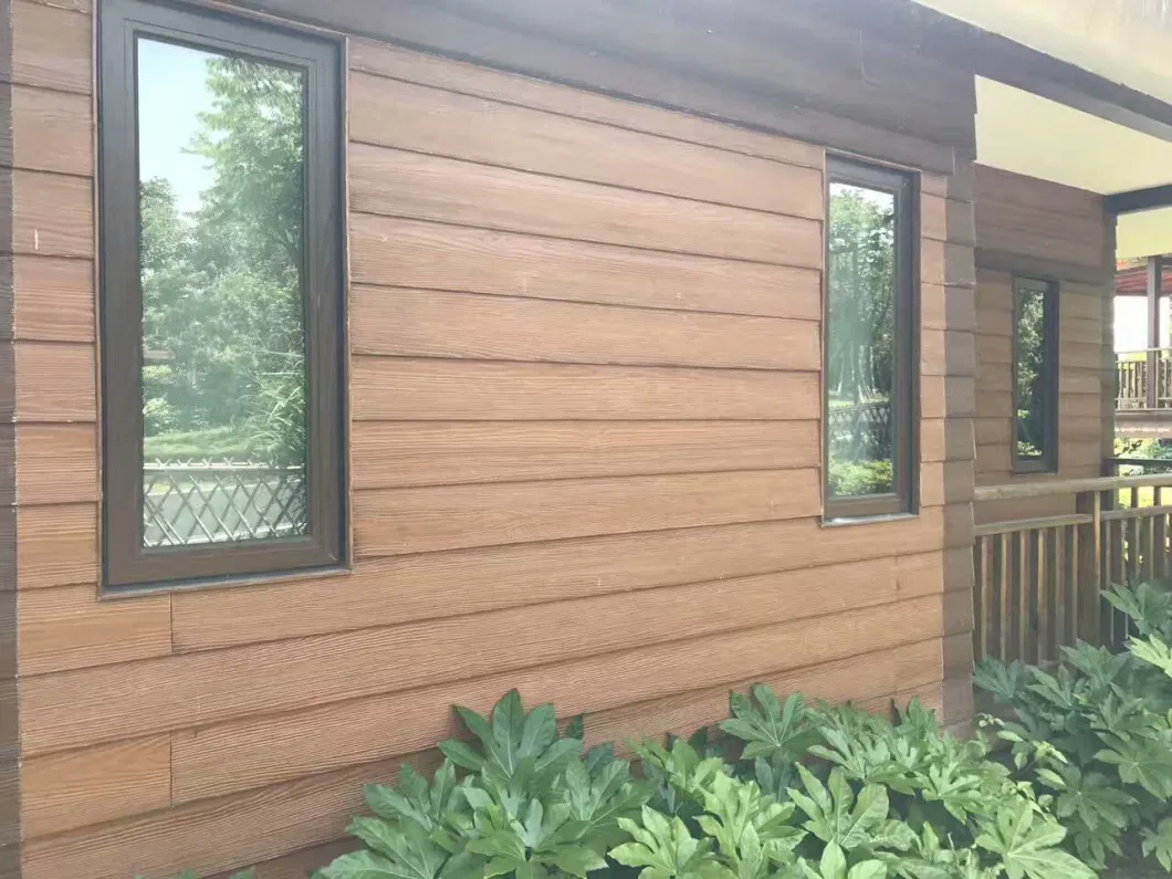 Wood Grain Fiber Cement Cladding Exterior Wall Texture Flooring Colors Prefabricated Houses Prefab Lgs Steel Structure