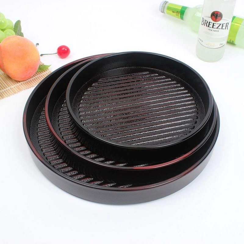 Japanese Style Round Plastic Grill Plate for BBQ Hot Pot