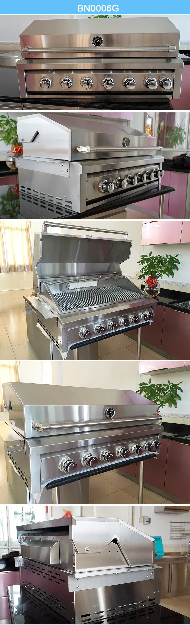 Wholesale Price Cheap Stainless Steel Built in Gas Oven BBQ Grill for Outdoor Kitchen