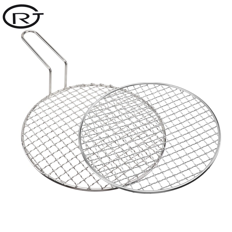 Round Barbecue Grill Net Mesh 304 Stainless Steel Wire Oven Grill