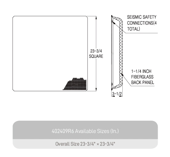 T-Bar Steel Perforated Return with R6 Insulation