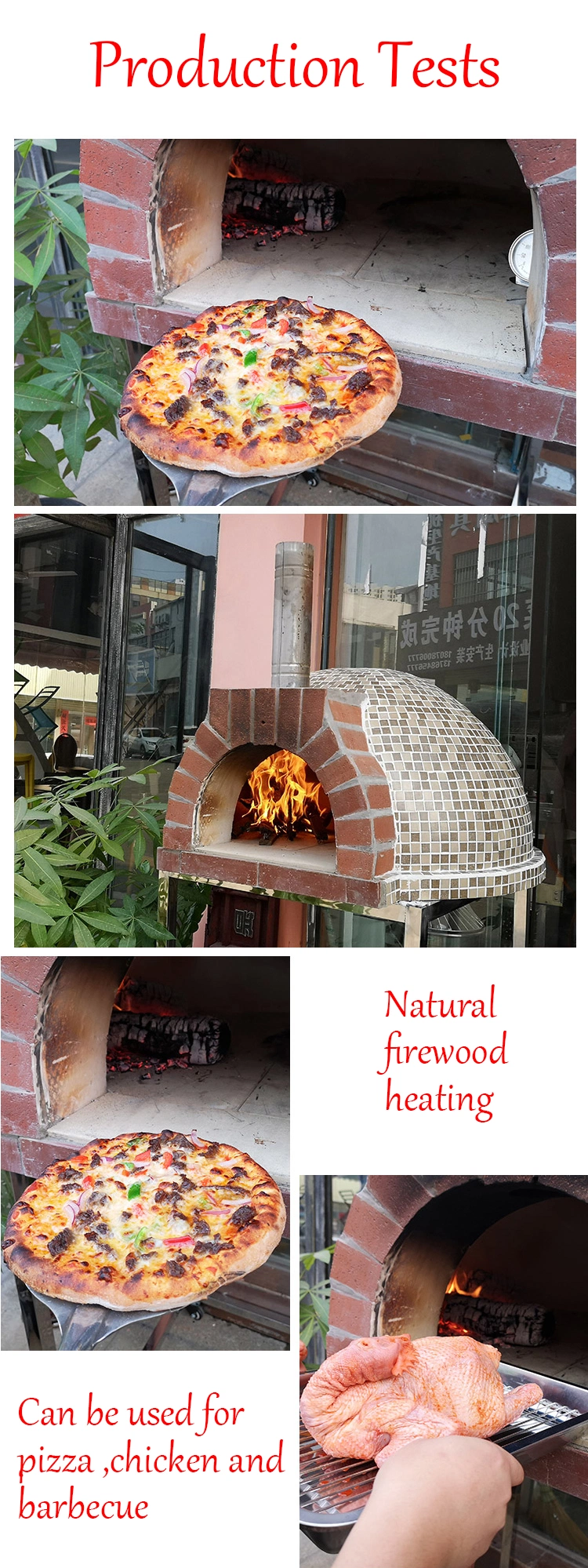 Household Outdoor Camping Wood Pellet Stove Beefmaster BBQ Grill Wood Fired Pizza Oven