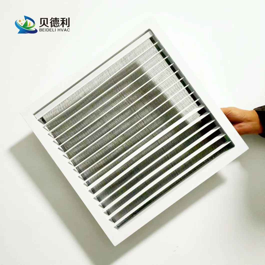 Beideli HVAC Return Air Aluminum/ABS Air Deflection Grille with Filter