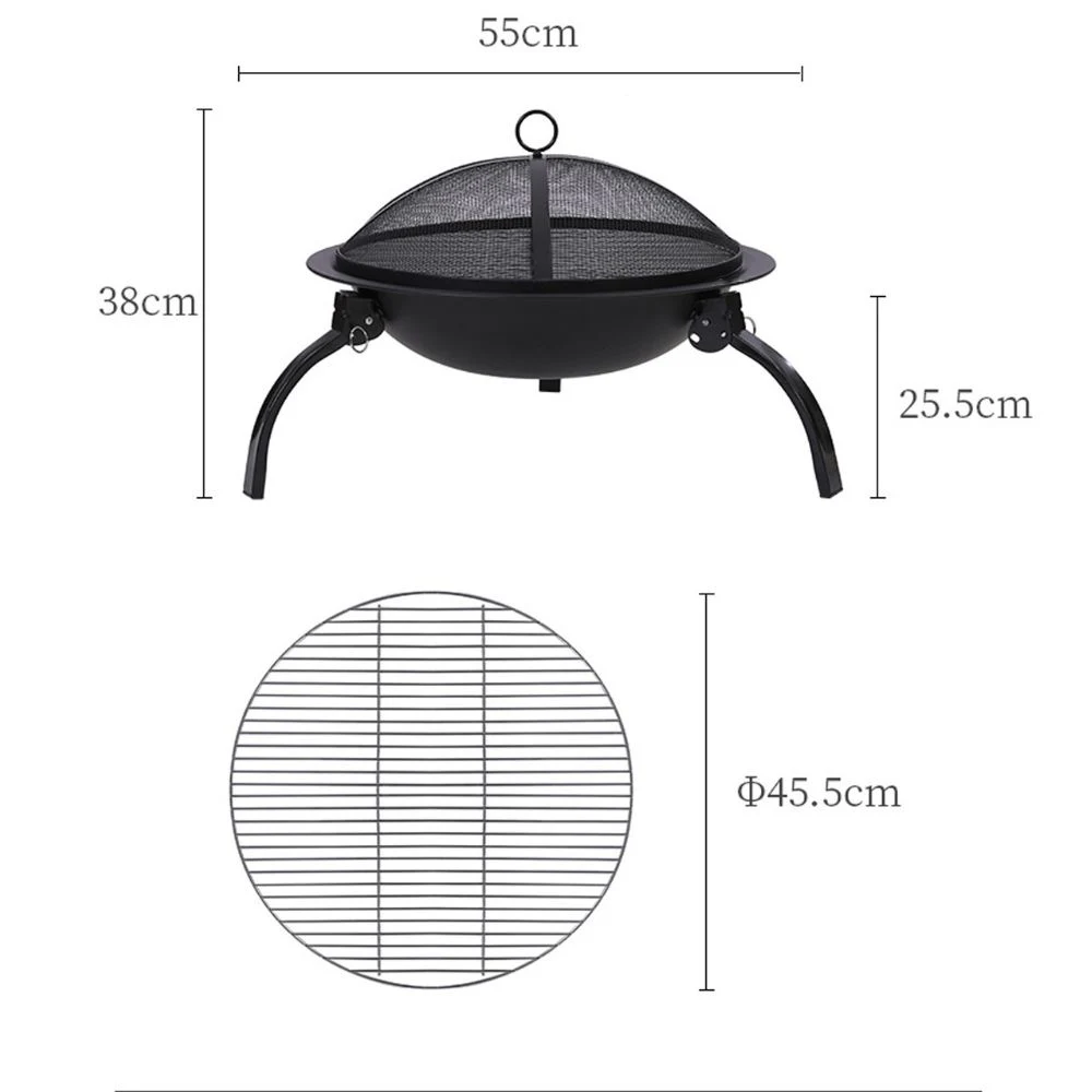 Heavy Duty Steel Barbecue Grill Portable Tabletop BBQ Grill Mi22852