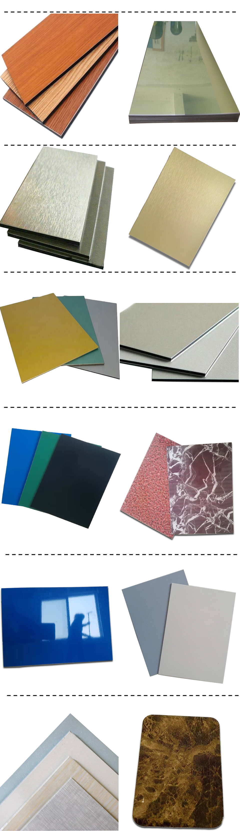 Modern Building Materials PE Aluminum Composite Panels Wooden Box Outdoor Galvanized Steel Interior Wall Cladding Printing