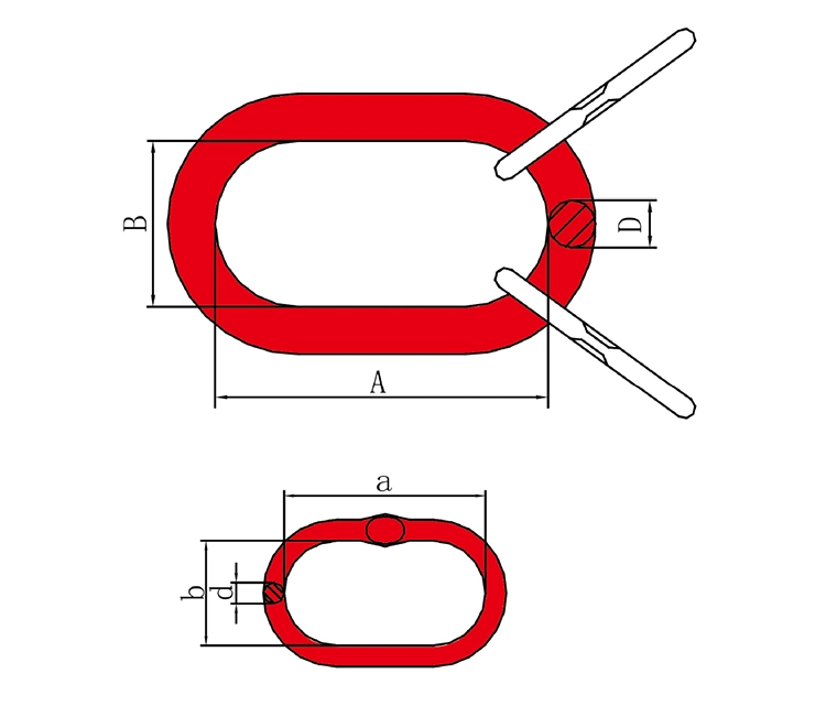 Wholesale Customized Color High Tensile European Standard G80/G100 Forged/Round/Assembly Master Link for Chain Sling/Lifting