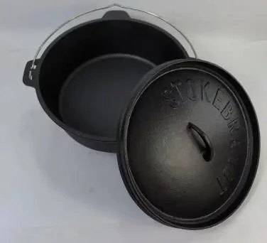 Multifunction Outdoor Camping Cast Iron Dutch Oven 9L with Grill Lid