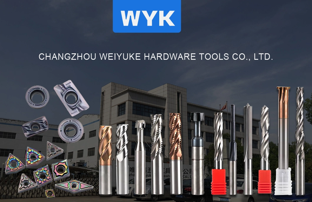 Wyk Custom/Stock Tungsten Carbide Double Edge Compound Mill CNC Machine Router Bit Two Edge Mill for Wood