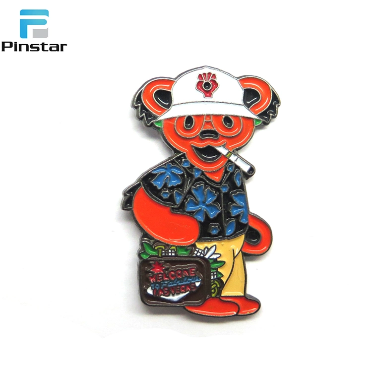 China Manufacturer Making Top Quality Grateful Dead Gonzo Smoking Bear Heady Lapel Pin