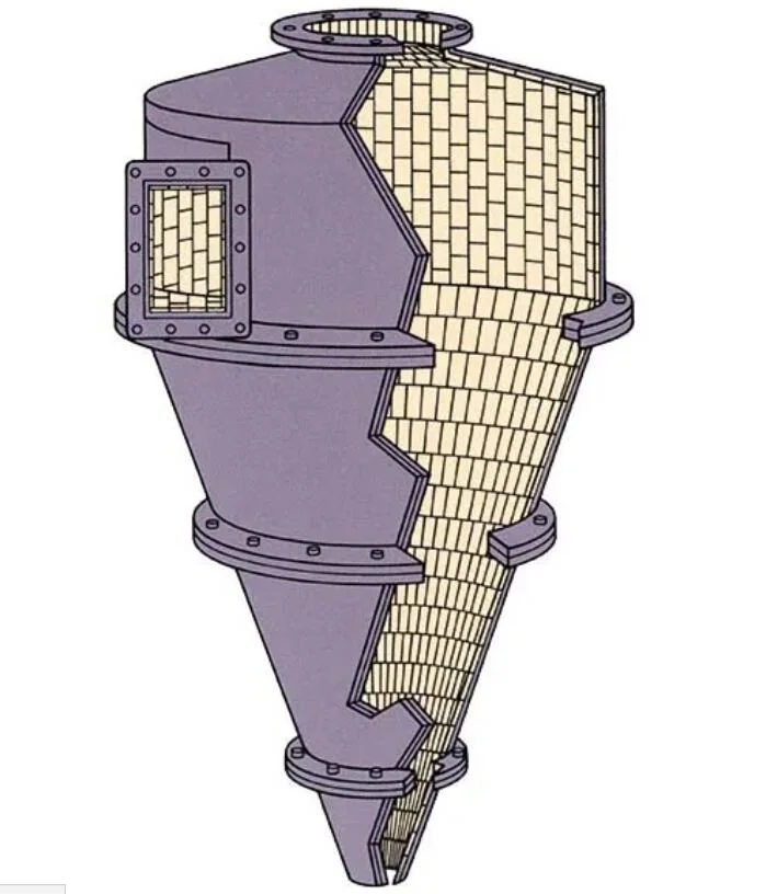 Ceramic Lined Cyclone Applied for Sufferring Serious Abrasion and Impact Material Particle, Like Coal, Gold, Iron