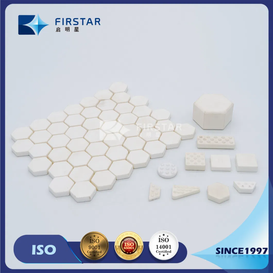 Low Wear Rate Alumina Ceramic Tiles with Content 92% 95% Al2O3