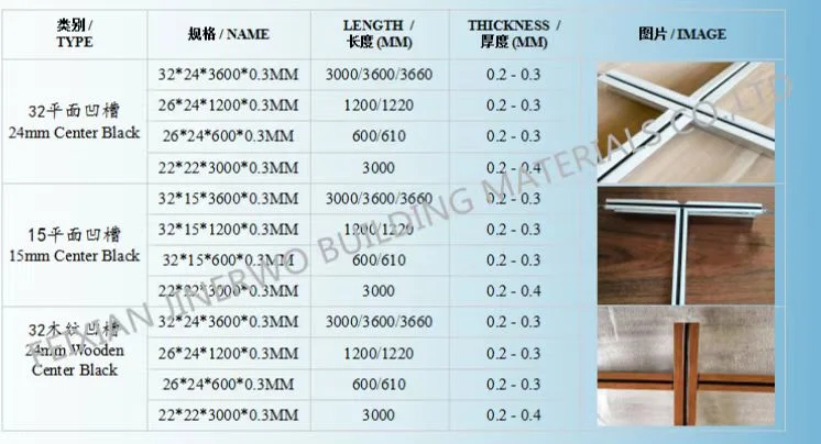 T Ceiling Grid for Ceiling Suspension System or Suspended Ceiling T Bar