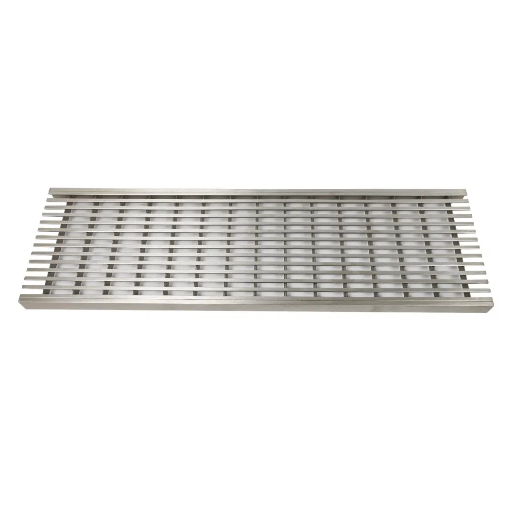 Factory Supply Drainage Cover Rainwater Grate Decorative Stainless Steel Channel Drain Grate