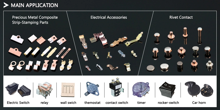 Electrical Switch Socket Brass Terminal Contact Stamping Part Metal Terminal Contact Accessories for Timers