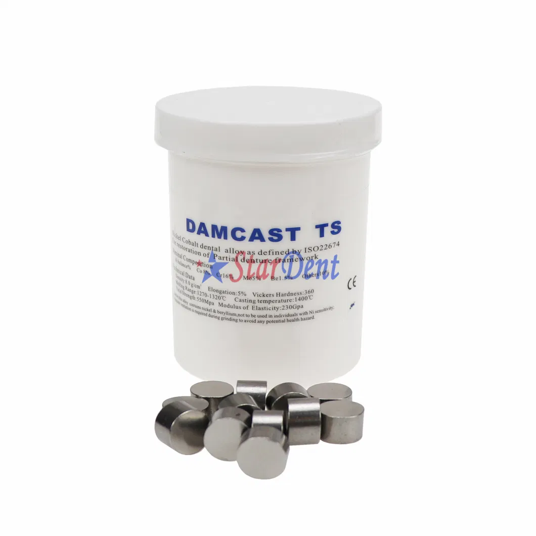 Dental Alloy Casting with High Hardness Dental Material High Quality Dental Lab Nickel Chromium Metal Alloy Dental Product Medical Products Dentist Use