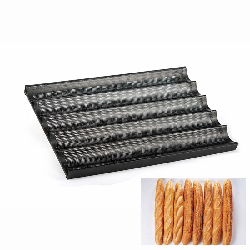 High Quality Non Stick Industrial Use Bread Shop French Baguette Bread Oven Bakery Tray Baking Oven Tray