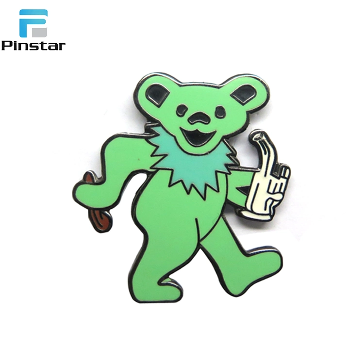 China Manufacturer Making Top Quality Grateful Dead Gonzo Smoking Bear Heady Lapel Pin