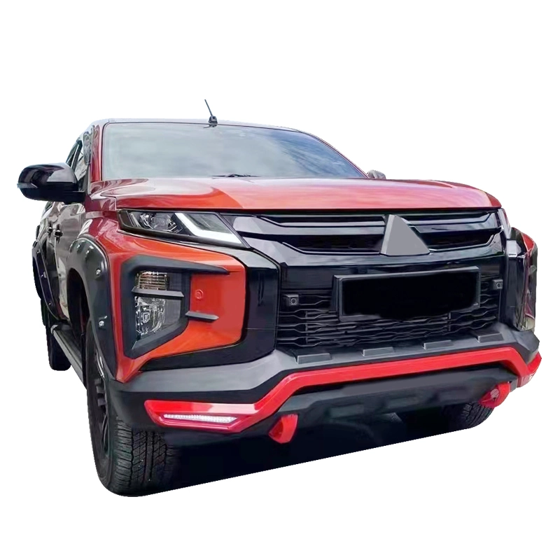 High Quality Car Accessories Grill Auto Body Kits Front Bumper for Mitsubishi Triton L200 2021 Audi Style 