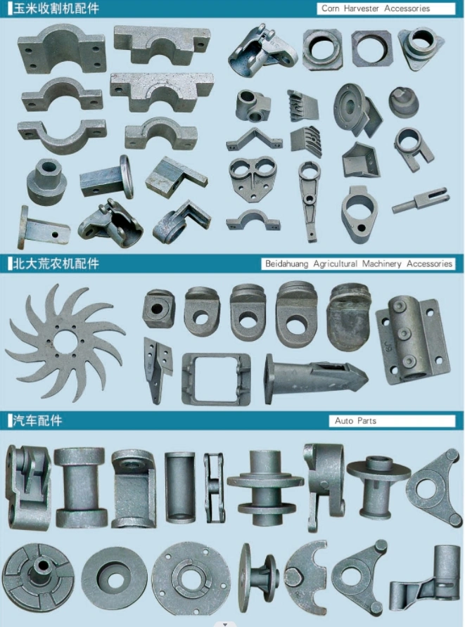 OEM Cast Steel/Cast Iron Parts for Agricultural Machinery/Automobiles/Railways/Spinning Machinery