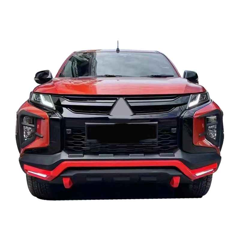 High Quality Car Accessories Grill Auto Body Kits Front Bumper for Mitsubishi Triton L200 2021 Audi Style 