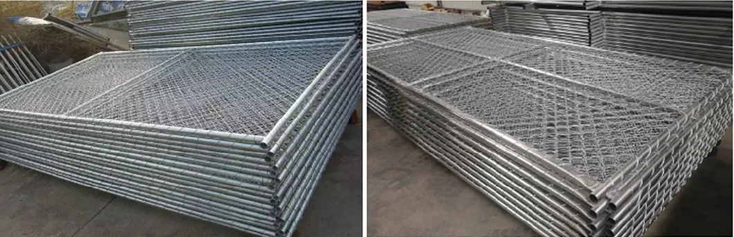 Steel 6X12 Portable Chain Link Temporary Fence Panel Galvanized Security Chain Link Temporary in America for Events