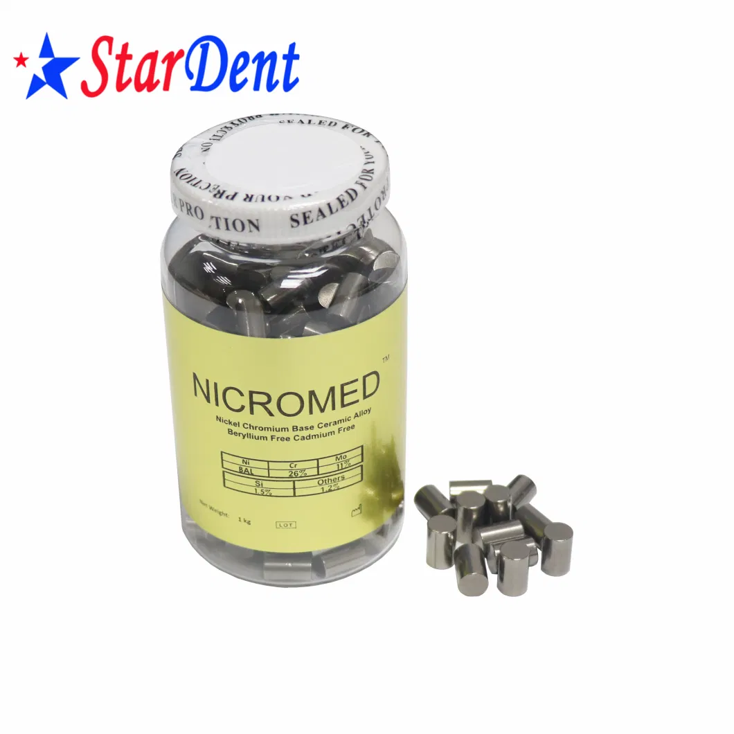 New Material Dental Nickel Chromium Ceramic Alloy/Dental Casting Alloy Beryllium Free Cadmium Free