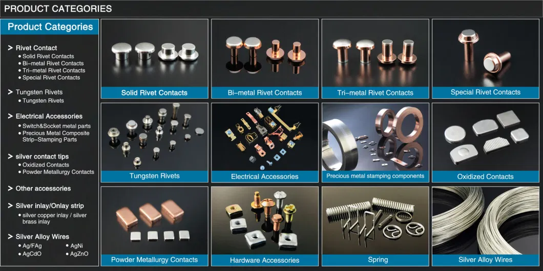 Electrical Switch Socket Brass Terminal Contact Stamping Part Metal Terminal Contact Accessories for Timers