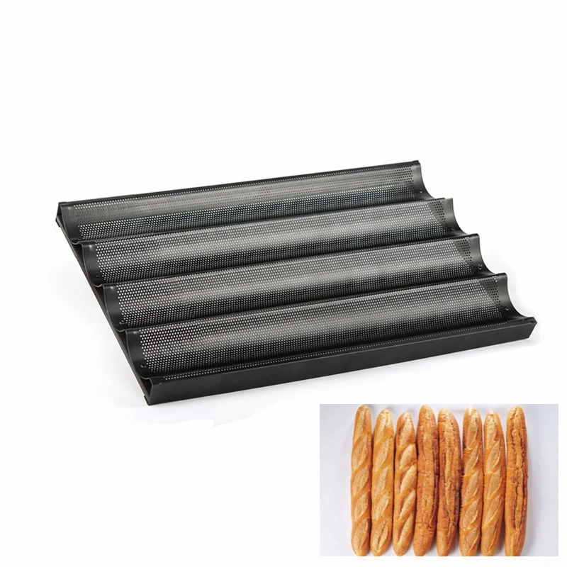 High Quality Non Stick Industrial Use Bread Shop French Baguette Bread Oven Bakery Tray Baking Oven Tray
