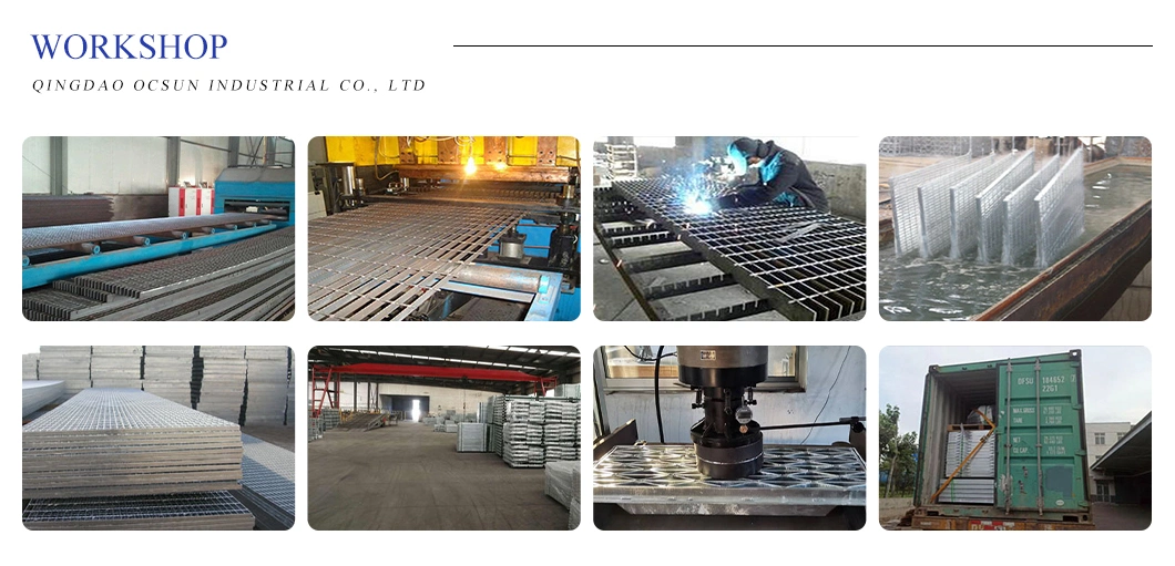 Ocsun Galvanized Grates Frames Factory Hot Dipped Galvanized Steel Frame Custom Hot DIP Galvanized Steel Electroforge Grate Grating China Weave Grates
